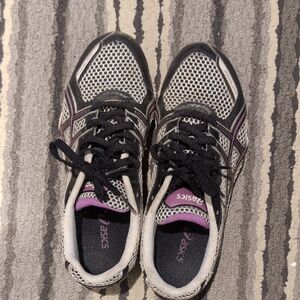 ASICS Women's Black and Purple Athletic Shoes